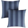 SORRA HOME Preview Capri Square Indoor/Outdoor Knife Edge Throw Pillows 20 in. x 20 in. (Set of 2)
