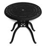 Sungrd Metal Round  Outdoor Dining Table with Umbrella Hole in Black