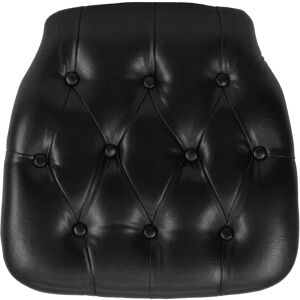 Flash Furniture Hard Black Tufted Vinyl Chiavari Chair Cushion