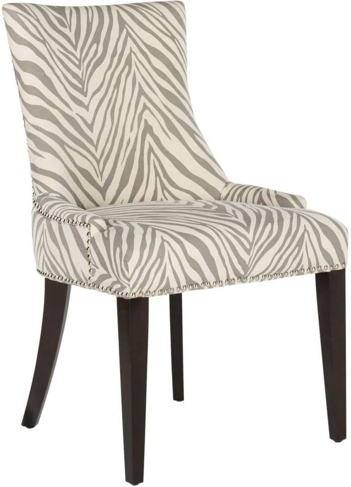 SAFAVIEH Becca Gray Zebra Dining Chair