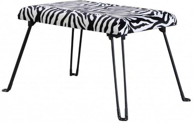 HomeRoots Valerie Zebra Microfiber Side Chair