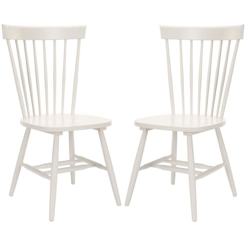 SAFAVIEH Riley Off-White Wood Dining Chair (Set of 2), Off White