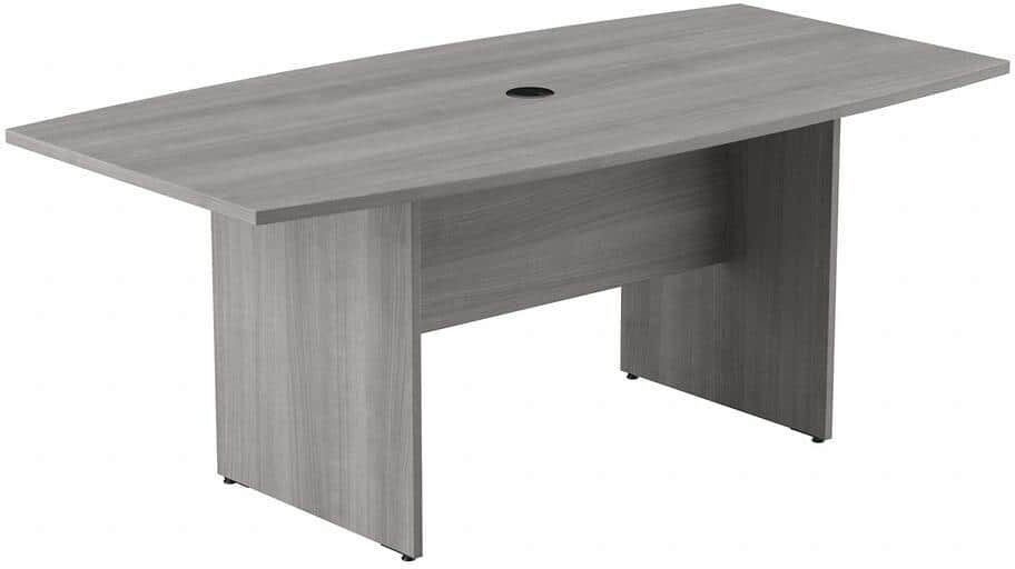 Bush Business Furniture 71.54 in. Boat Top Platinum Gray Conference Table Desk