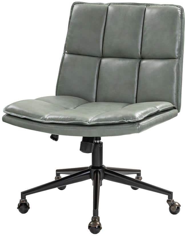 JAYDEN CREATION Iris Modern Sage Vegan Leather Polyurethane Adjustable Height Task Chair