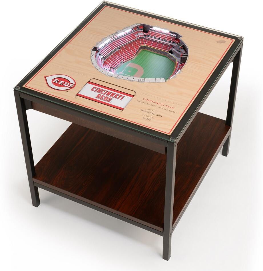 YouTheFan MLB Cincinnati Reds 25-Layer StadiumViews Lighted End Table - Great American Ball Park