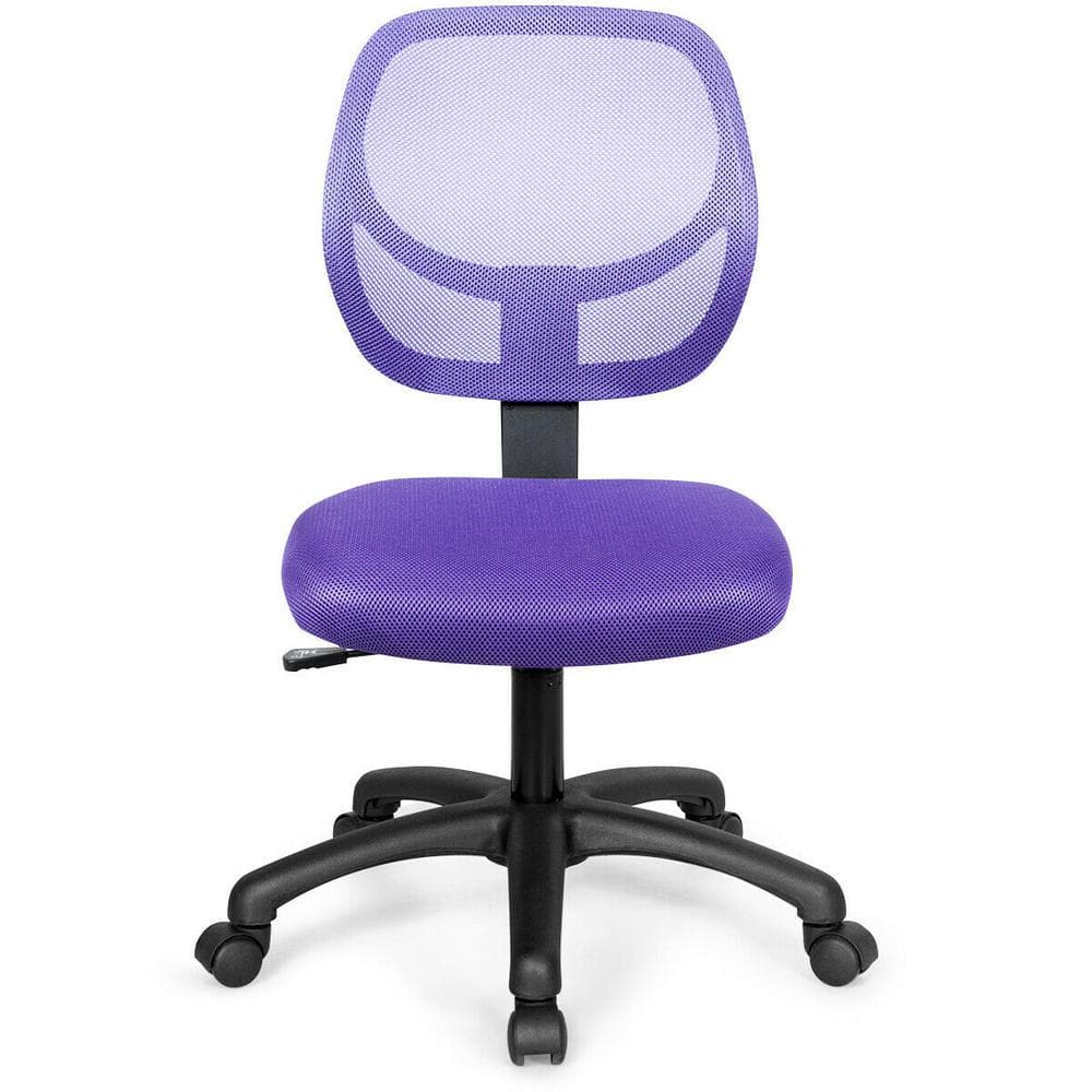 ANGELES HOME Purple Sponge Low-Back Computer Task Office Desk Chairs with Swivel Casters