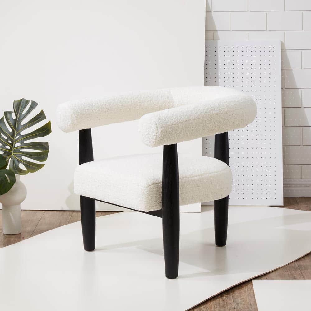 SAFAVIEH Jackie White/Black Accent Chair