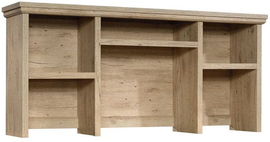 SAUDER Aspen Post 59.055 in. Prime Oak Desk Hutch with Adjustable Shelves