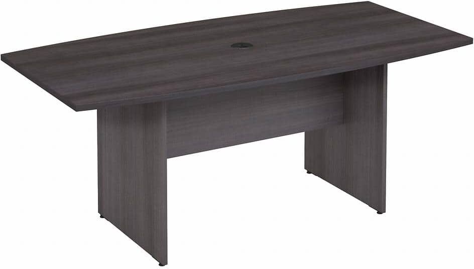 Bush Business Furniture 71.54 in. Boat Top Storm Gray Conference Table Desk