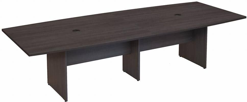 Bush Business Furniture 119.21 in. Boat Top Storm Gray Conference Table Desk