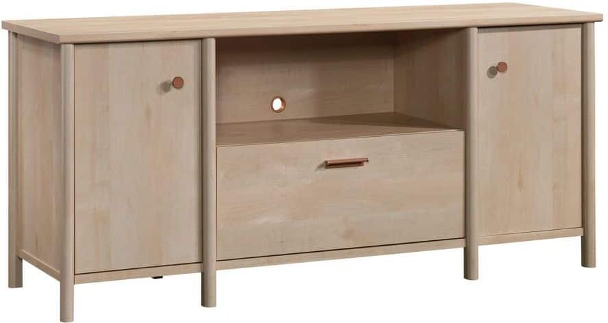 SAUDER Whitaker Point 66.732 in. Natural Maple Office Computer Desk Credenza with File Storage