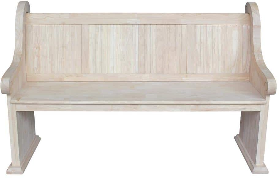 International Concepts Unfinshed 60 in. W Sanctuary Bench