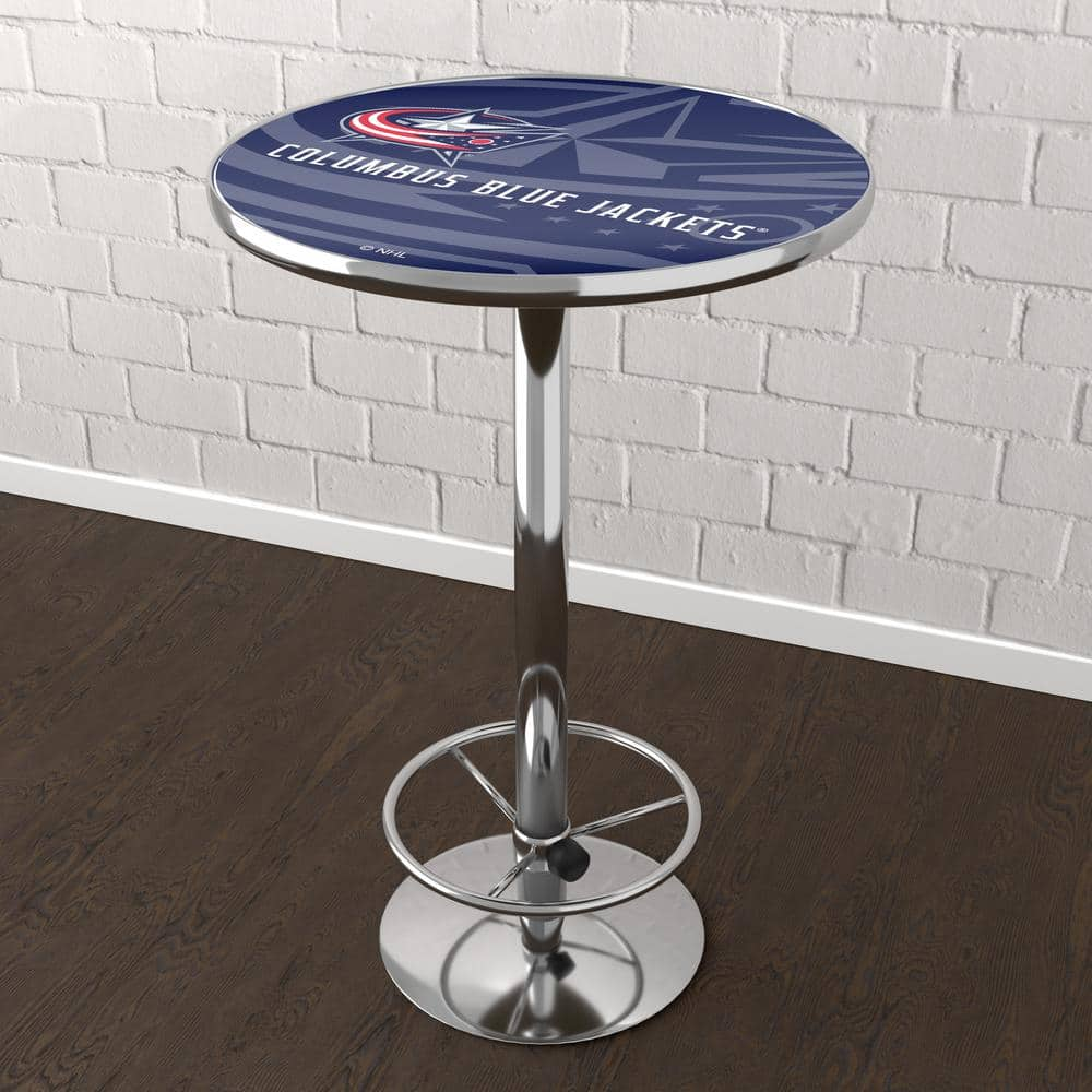 Columbus Blue Jackets Watermark Blue 42 in. Bar Table