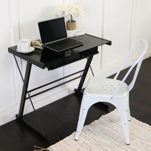 Walker Edison Furniture Company 31 in. Black Rectangular 1 -Drawer Computer Desk with Keyboard Tray