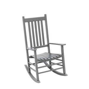 Jack Post Gray Painted Wood Outdoor Rocking Chair