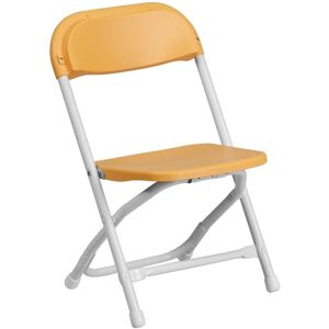 Flash Furniture Kids Yellow Plastic Folding Chair