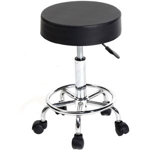 Winado Black PU Leather Seat Adjustable Swivel Salon Bar Stool Hydraulic Rolling Chair