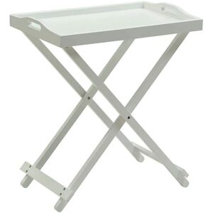 Convenience Concepts Designs2Go 22 in. White Standard Rectangle Wood Folding Tray End Table