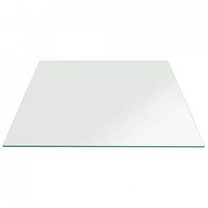 Fab Glass and Mirror 22 in. Clear Square Glass Table 1/4 in. Thick Flat Polished Tempered Eased Corners, 22 Inch Square