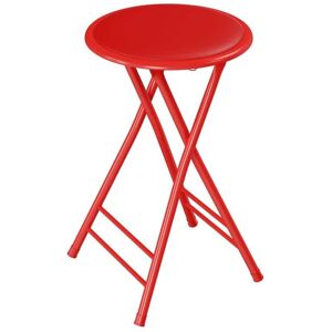 Trademark Home Red Metal Padded Folding Chair