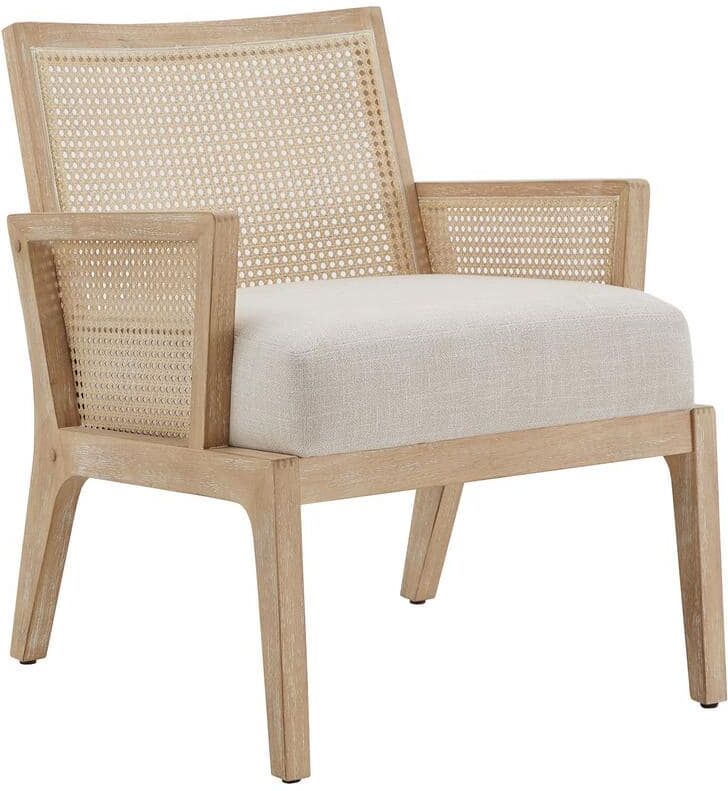 HomeSullivan Beige Natural Finish Cane Accent Chair