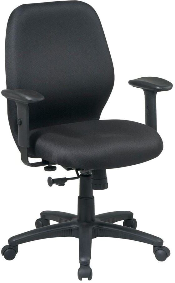 Office Star Products 27.3 in. Width Big and Tall Black Fabric Task Chair with Swivel Seat