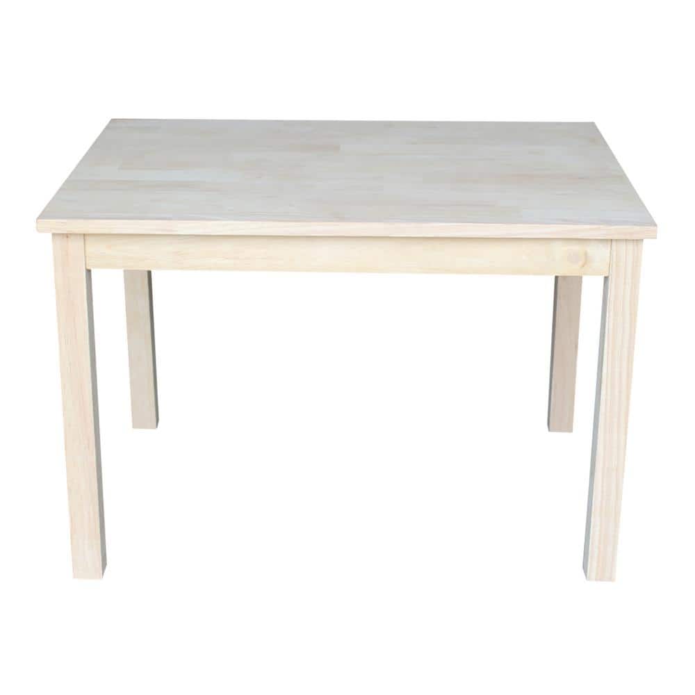 International Concepts Unfinished Solid Wood Kid's Table