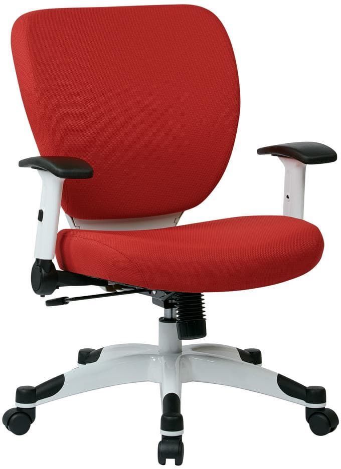 Office Star Products SPACE Seating Mesh Adjustable Height Cushioned Swivel Tilt Ergonomic Managers Chair in Sky with Adjustable Arms