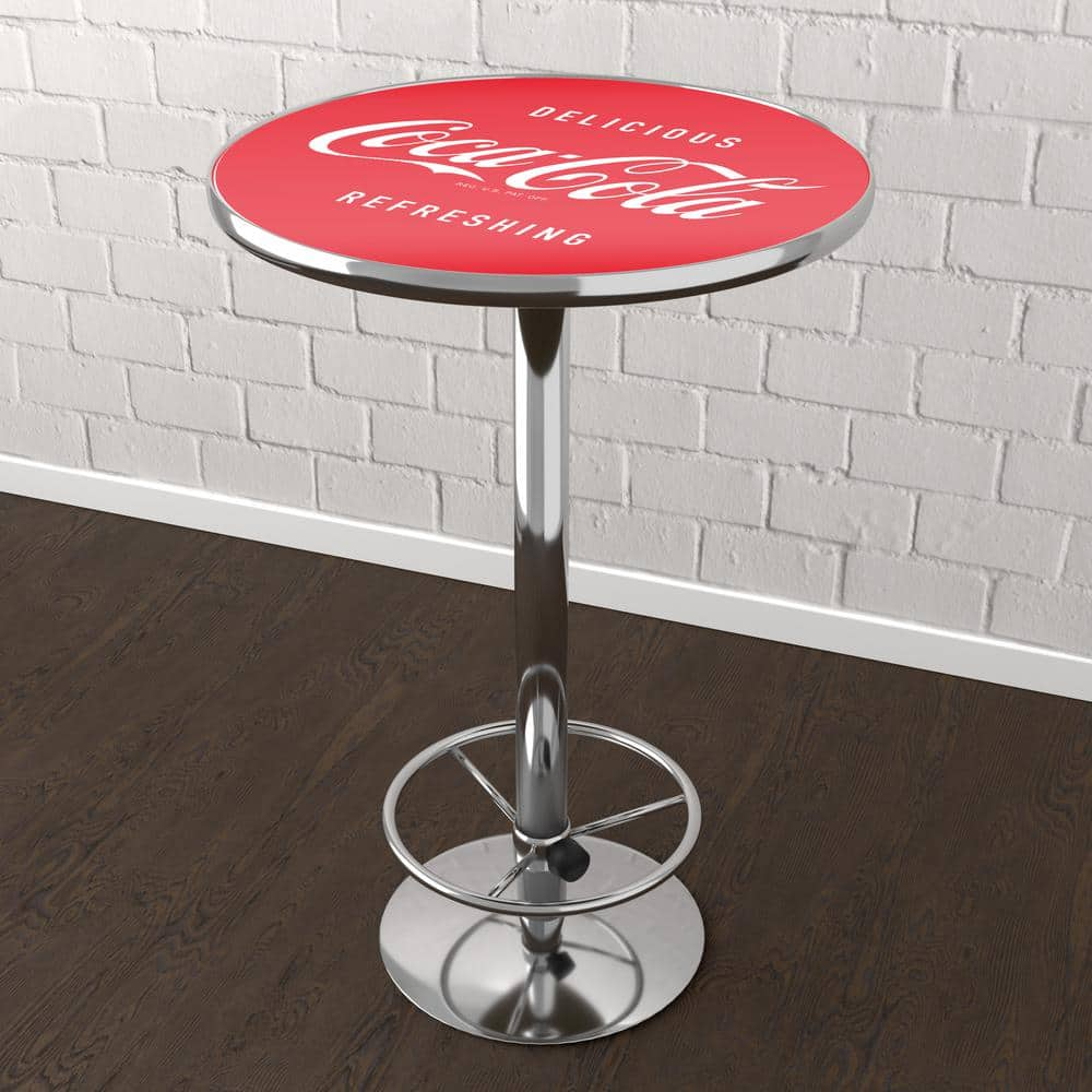 Coca-Cola Vintage Red 42 in. Bar Table