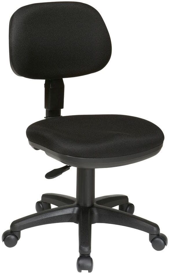 Office Star Products 19.5 in. Width Standard Black Fabric Task Chair with Swivel Seat