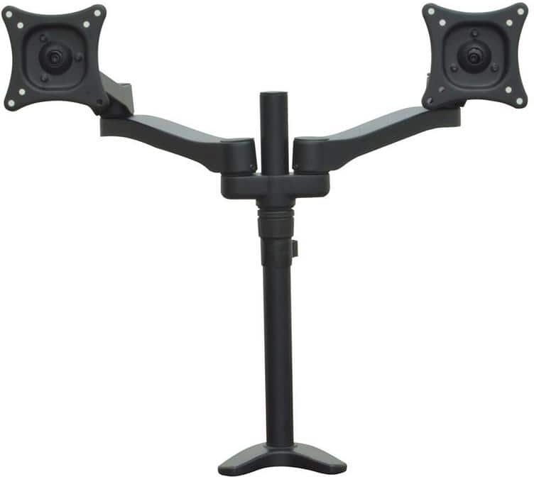 Regency 48 in. W Black Metal Dual Adjustable Computer Desk Monitor Mount