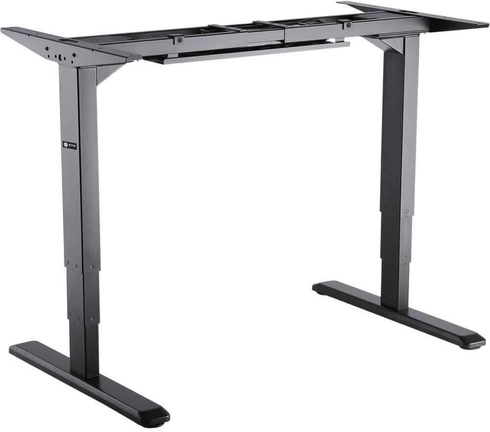 Star Ergonomics Black Electric Sit-Stand Desk Frame, 3-Stage Reverse Dual Motor, Table Top Not Included