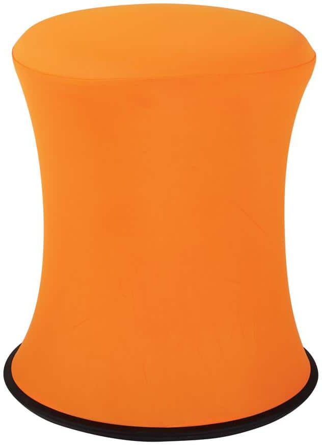 Office Star Products 18"-26" Active Height Stool with White Frame and Orange Fabric