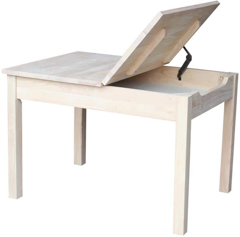 International Concepts Unfinished Storage Kid's Table