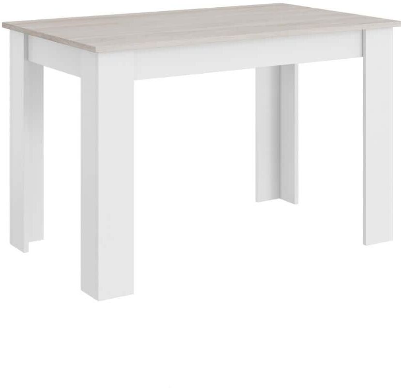 Costway Light Gray Wood 28 in. 4-Legs Rectangular Kitchen Dining Table for Small Space Seats 4