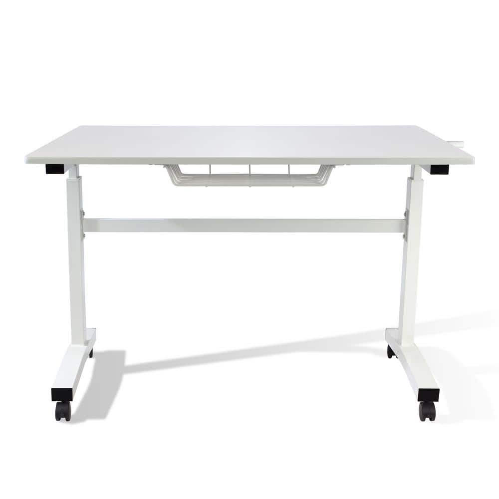 Atlantic Height Adjustable Desk with Casters White PN33908131