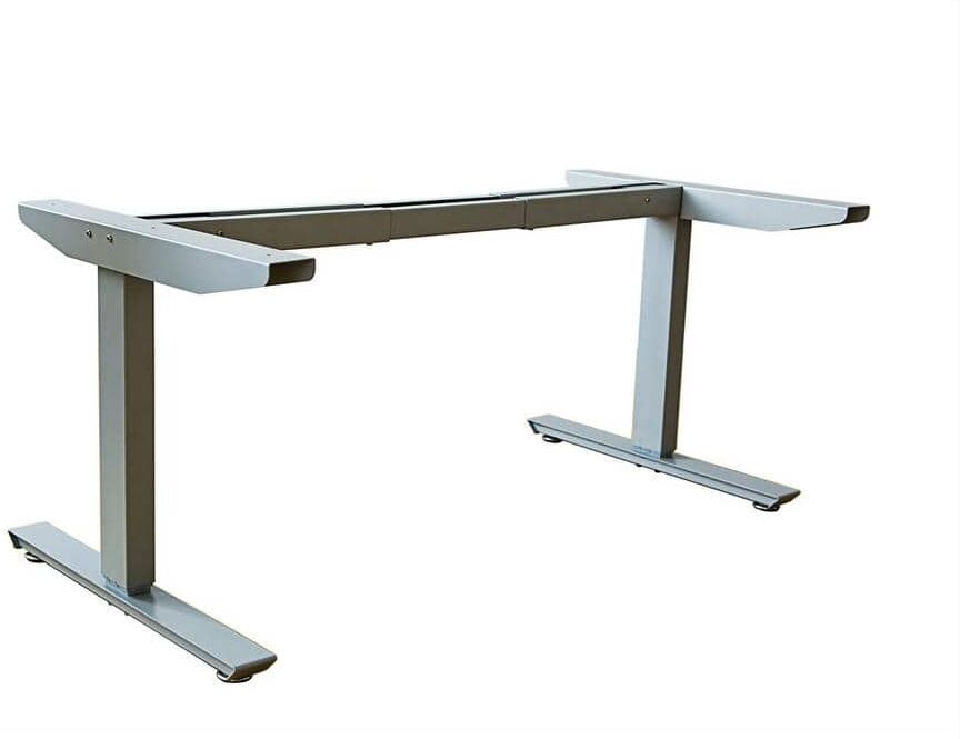 ErgoMax Gray Electric Height Adjustable Desk Frame w/Dual Motor, Tabletop Not Included, 50 in. Max Height