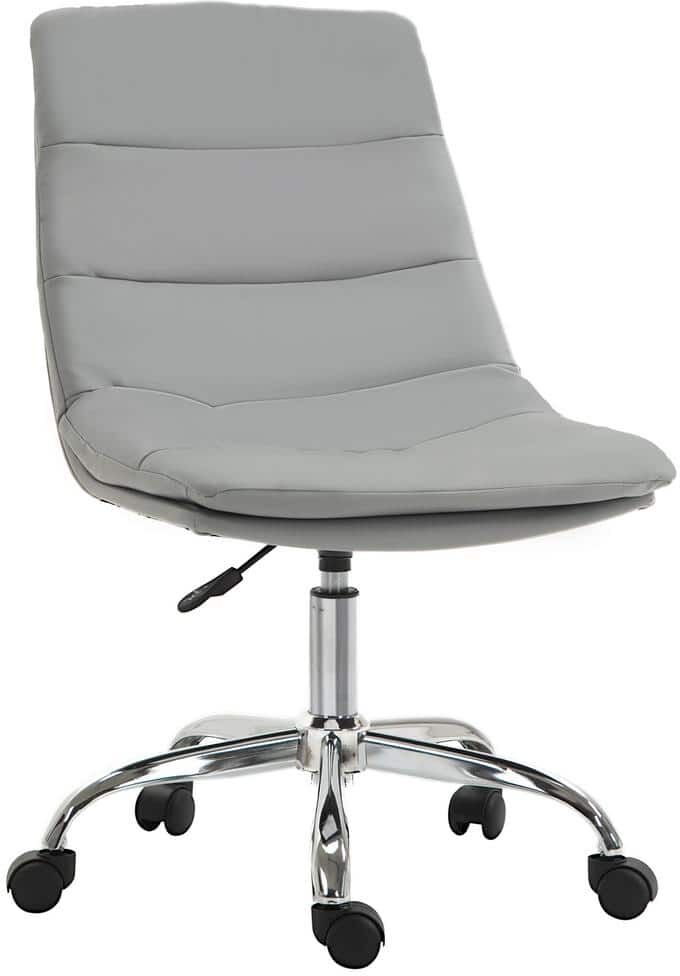 Vinsetto Grey PU Office Chair with PU Leather