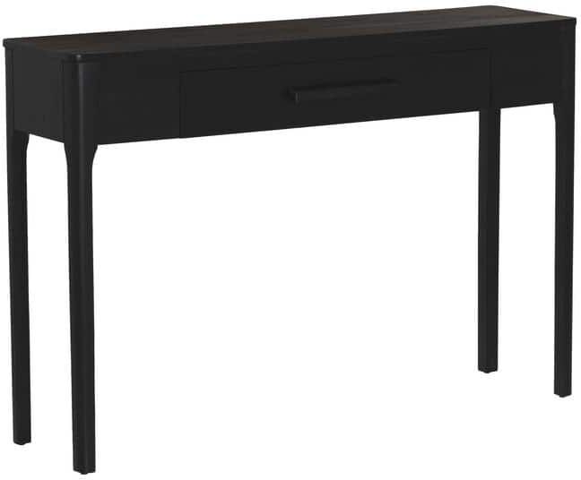 Linon Home Decor Wister 48 in. L Black Rectangle wood top Console Table