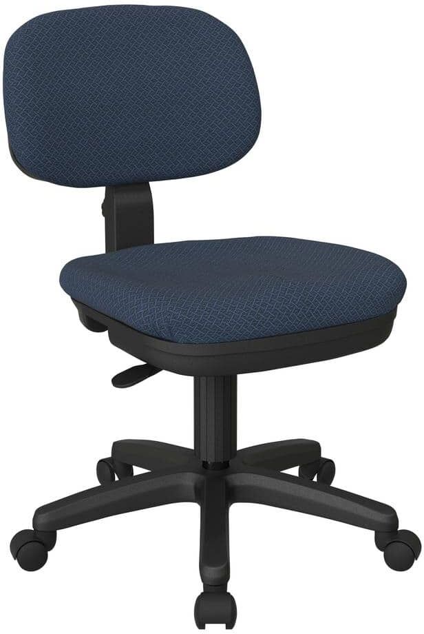 Office Star Products Basic Task Chair in Interlink Ink Blue Fabric