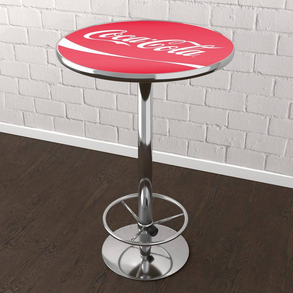 Coca-Cola Logo Red 42 in. Bar Table