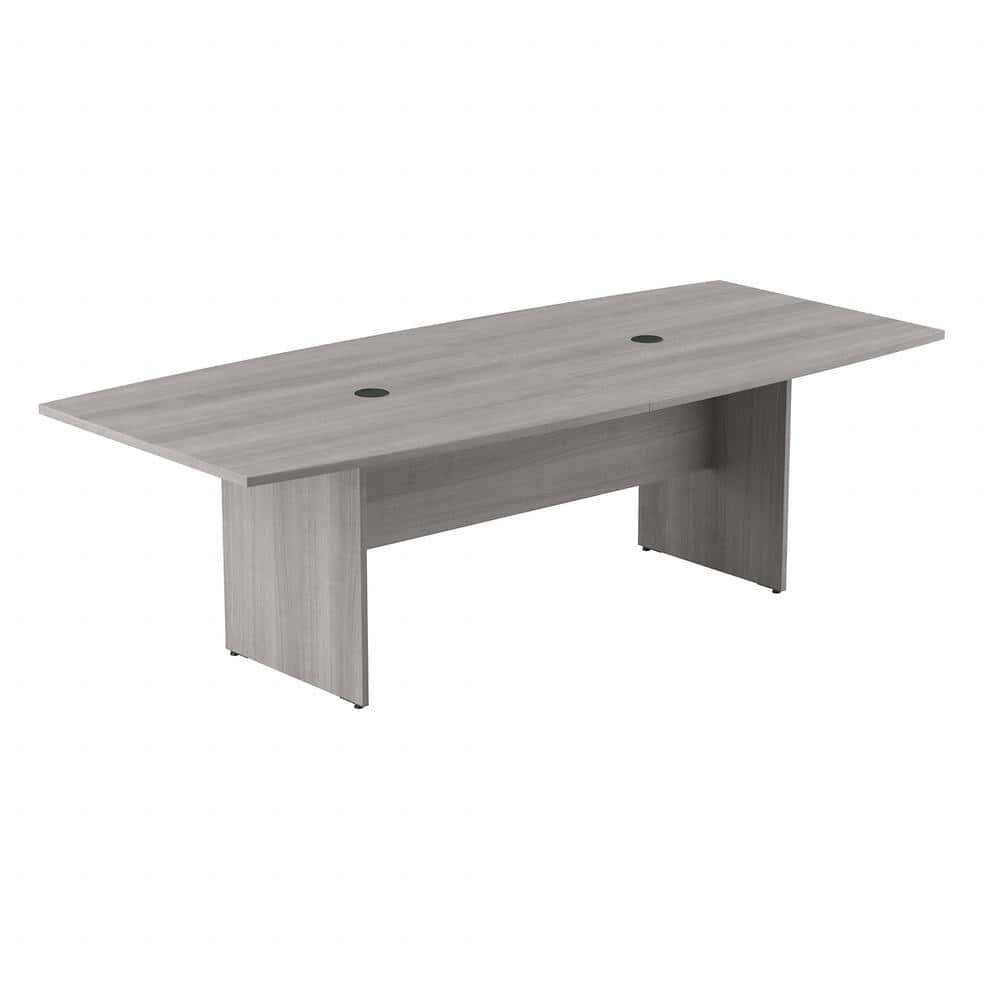 Bush Business Furniture 95.2 in. Boat Top Platinum Gray Conference Table Desk
