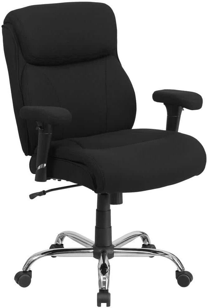 Flash Furniture Fabric Swivel Office Chair in Black