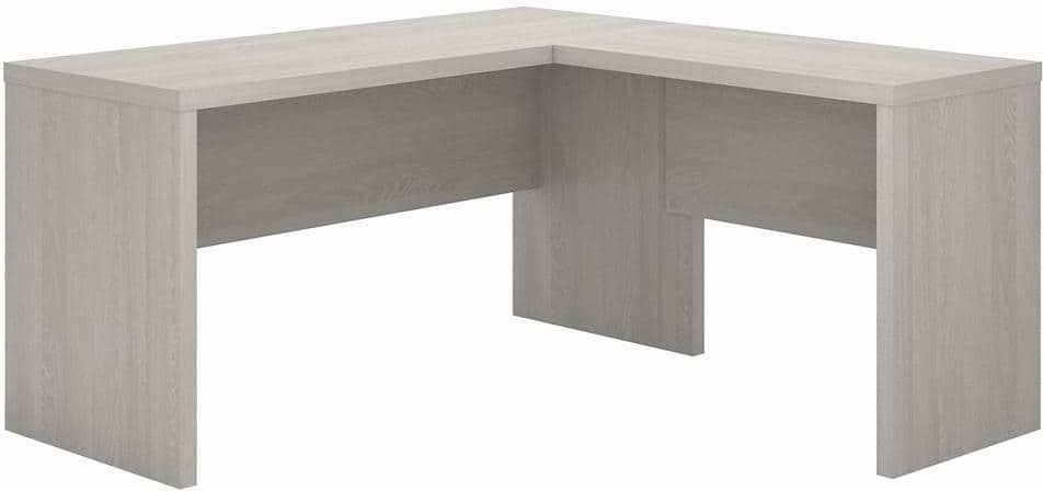 Bush Furniture Echo 60 in. L-Shaped Gray Sand Desk