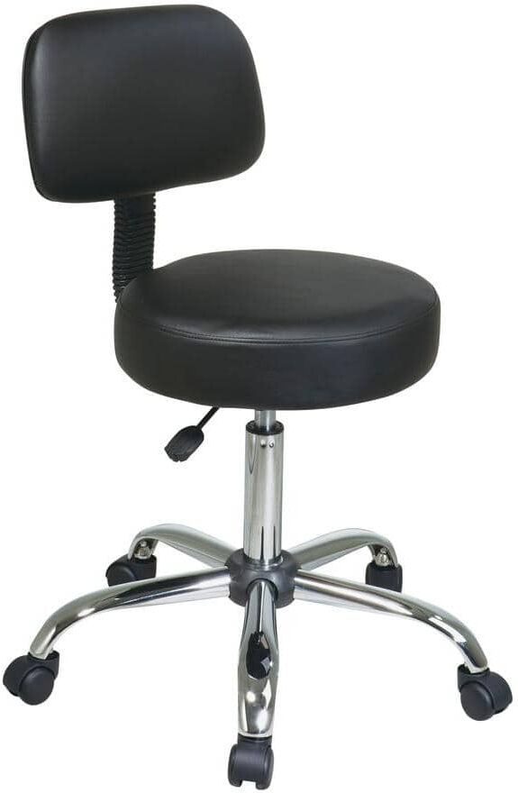 Office Star Products Black Vinyl Drafting Stool