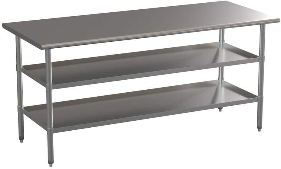 Carnegy Avenue 72 in. Rectangle Stainless Steel