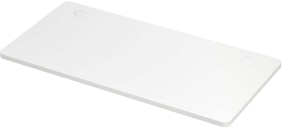 Costway 48 in. White Universal One-Piece Rectangle Wood Coffee Table Desktop for Standard and Sit to Stand Desk Frame