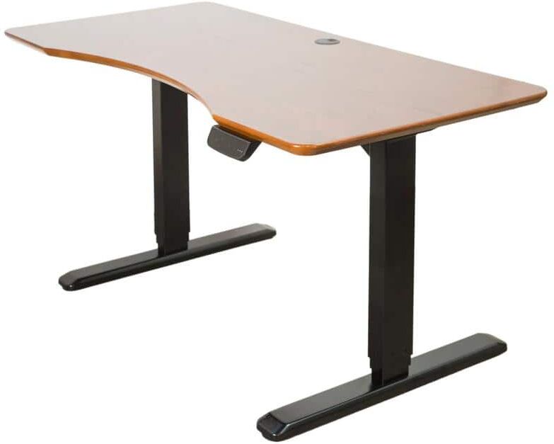 ErgoMax Black Electric Height Adjustable Desk Frame w/Dual Motor, Tabletop Not Included, 50 Inch Max Height