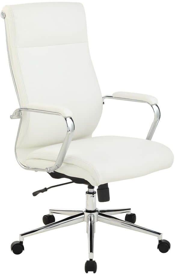 Office Star Products Pro-Line II Antimircrobial in Dillon Snow and a Chrome Base Fabric Series High Back Executive Manager's Chair