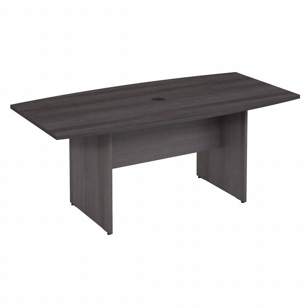 Bush Business Furniture 71.54 in. Boat Top Storm Gray Conference Table Desk
